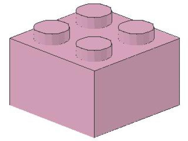 Lego Stein 2 x 2 x 1 (3003) leuchtend pink