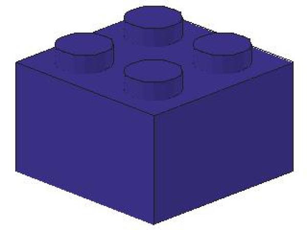 Lego Brick 2 x 2 x 1 (3003) dark purple