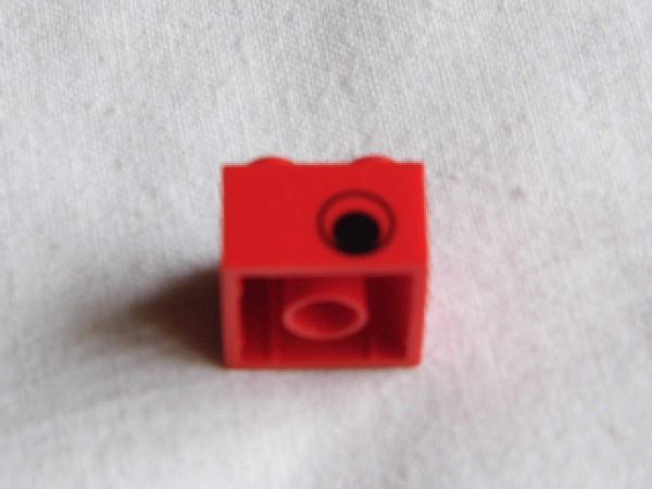 Lego Stein, dekoriert 2 x 2 x 1 (3003pe1) rot