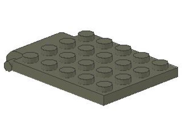 Lego Platte, modifiziert 4 x 5 (30042) dunkel grau