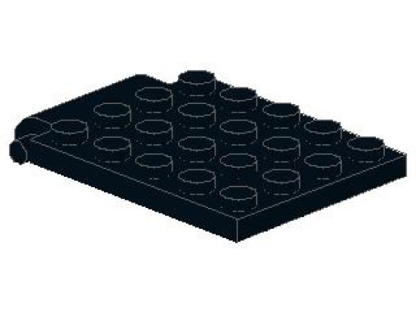 Lego Platte, modifiziert 4 x 5 (30042) schwarz