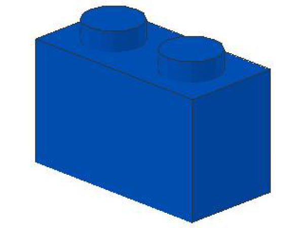 Lego Brick 1 x 2 x 1 (3004) blue