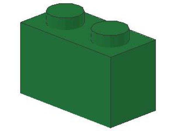 Lego Brick 1 x 2 x 1 (3004) green