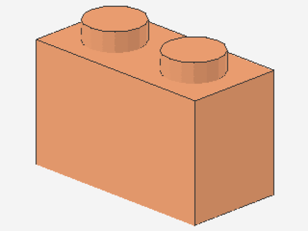 Lego Brick 1 x 2 x 1 (3004) light orange