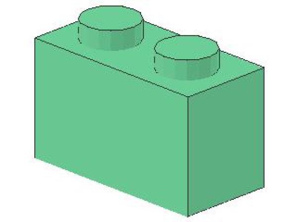 Lego Brick 1 x 2 x 1 (3004) medium green