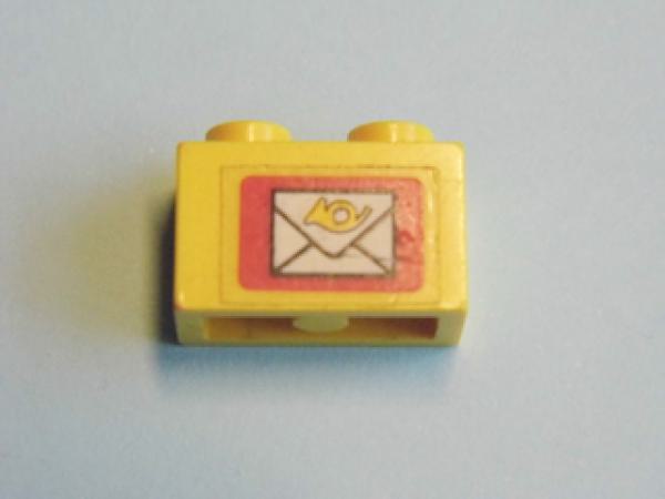 Lego Brick, decorated 1 x 2 x 1 (3004pb023)