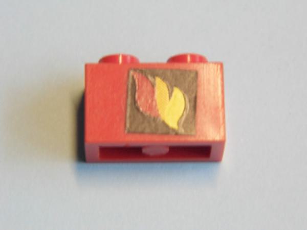 Lego Brick, decorated 1 x 2 x 1 (3004pb024)