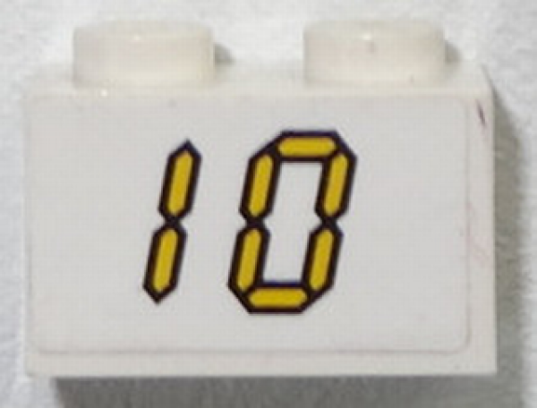 Lego Brick, decorated 1 x 2 x 1 (3004pb137)