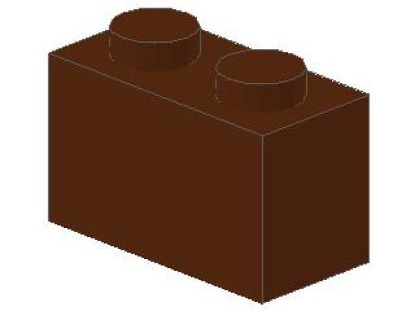 Lego Brick 1 x 2 x 1 (3004) reddish brown