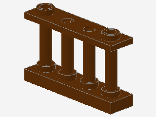 Lego Zaun 1 x 4 x 2 (30055) rötlich braun