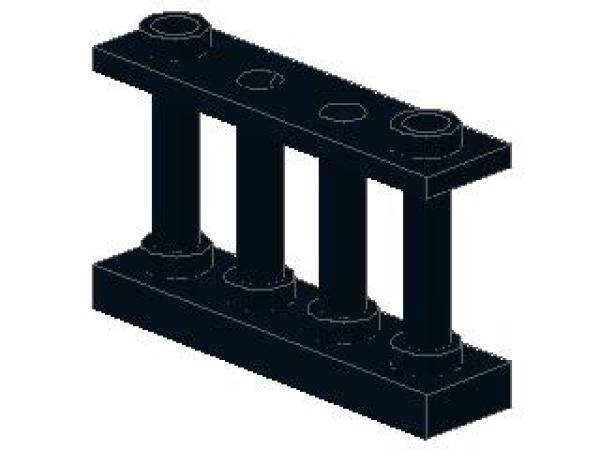 Lego Zaun 1 x 4 x 2 (30055) schwarz