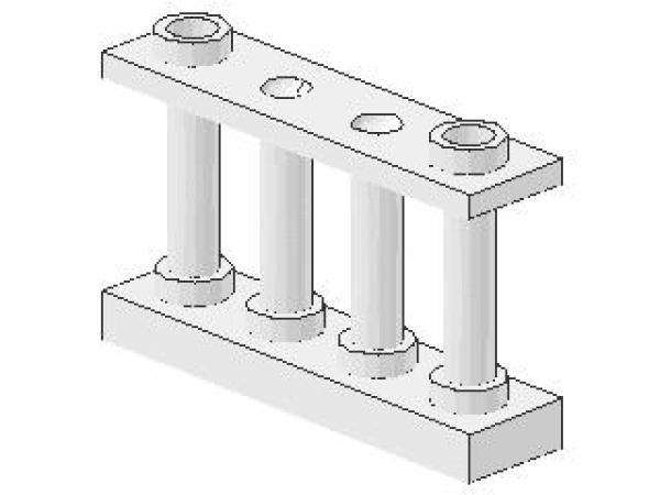 Lego Fence 1 x 4 x 2 (30055) white