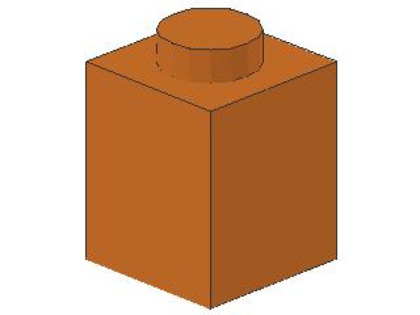 Lego Brick 1 x 1 x 1 (3005) medium nougat