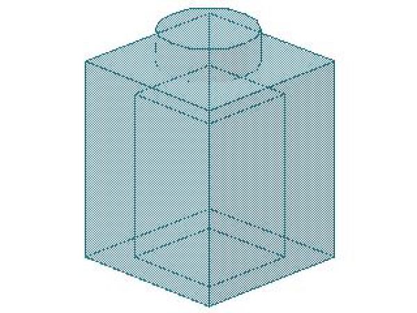 Lego Stein 1 x 1 x 1 (3005) transparent mittel blau