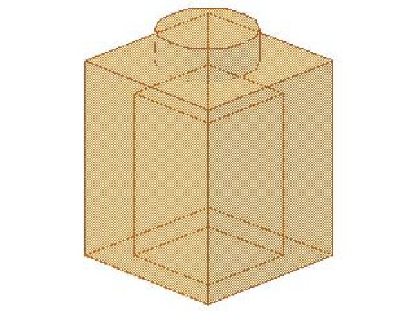 Lego Stein 1 x 1 x 1 (3005) transparent orange