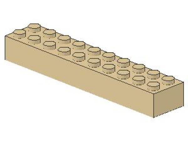 Lego Brick 2 x 10 x 1 (3006) tan