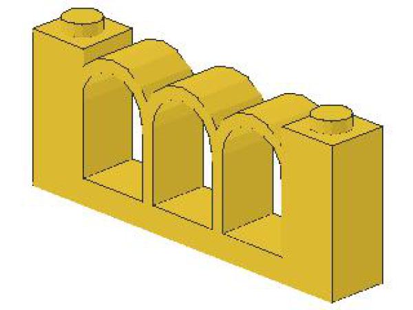 Lego Zaun 1 x 6 x 2 (30077) gelb