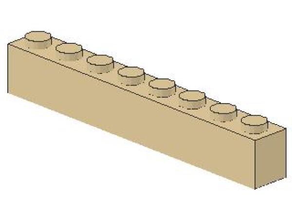 Lego Brick 1 x 8 x 1 (3008) tan