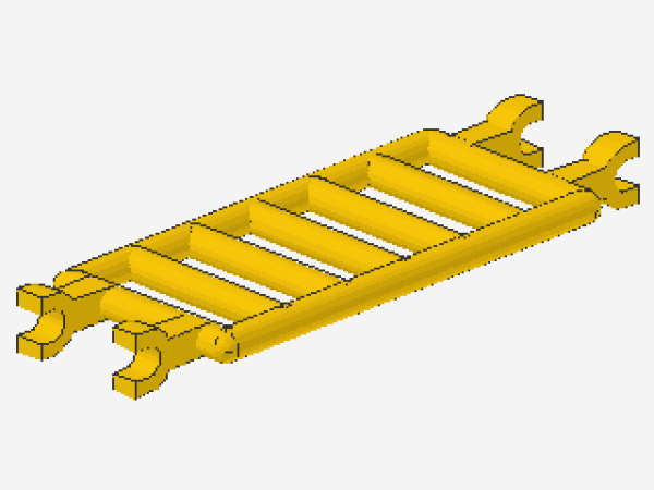 Lego Bar 7 x 3 (30095) with four Clips, yellow