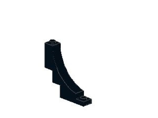 Lego Stein, Bogen 1 x 5 x 4 (30099) schwarz NEU