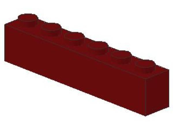 Lego Brick 1 x 6 x 1 (3009) dark red NEW