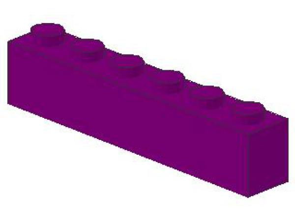 Lego Brick 1 x 6 x 1 (3009) purple