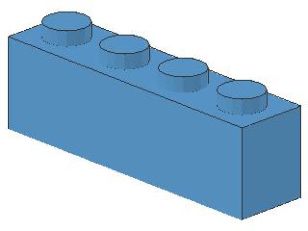 Lego Brick 1 x 4 x 1 (3010) medium blue