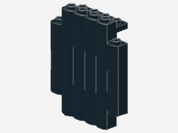 Lego Panel 2 x 6 x 6 (30140) Palisade, black