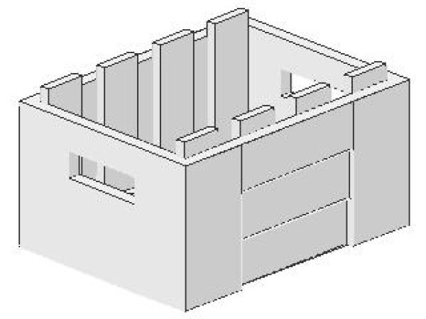 Lego Crate 3 x 4 x 1 2/3 (30150) white