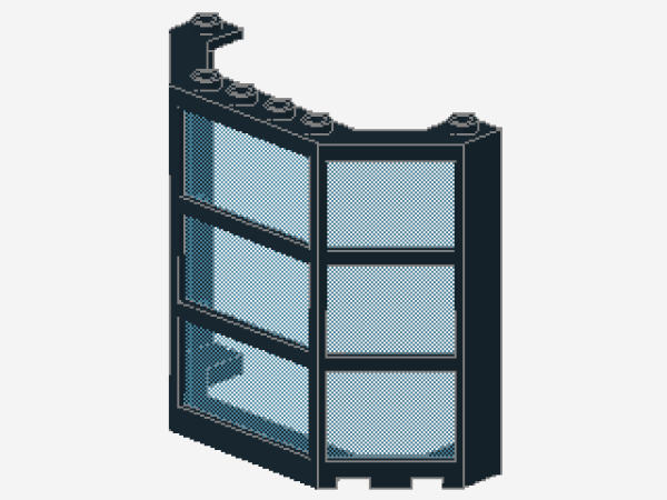 Lego Fenster 3 x 8 x 6 (30185c03) Erker, schwarz