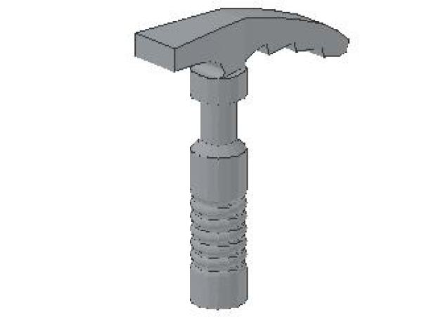 LEGO hammer - light bluish gray