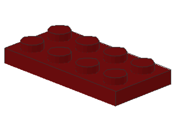 Lego Platte 2 x 4 (3020) dunkel rot