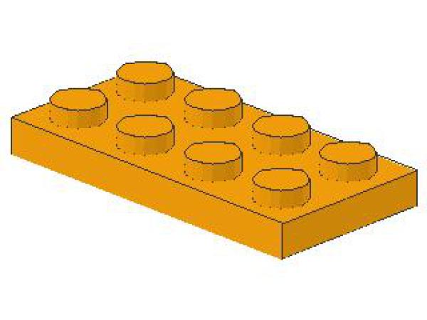 Lego Platte 2 x 4 (3020) mittel orange