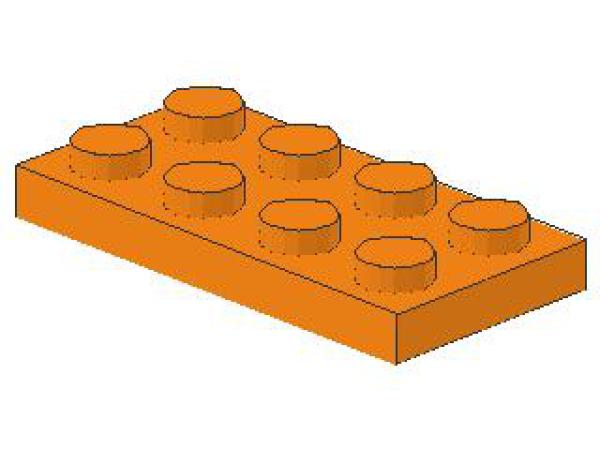 Lego Platte 2 x 4 (3020) orange
