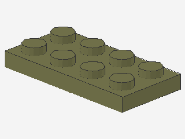 Lego Platte 2 x 4 (3020) oliv grün