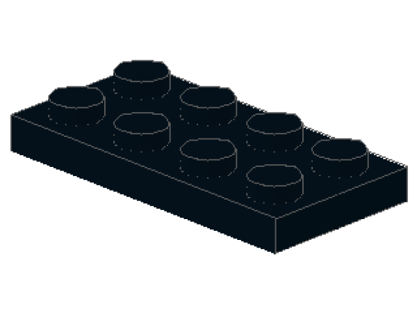 Lego Platte 2 x 4 (3020) schwarz