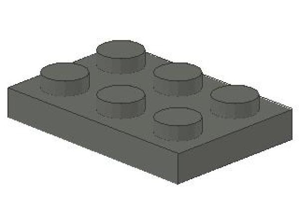 Lego Platte 2 x 3 (3021) dunkel bläulichgrau NEU