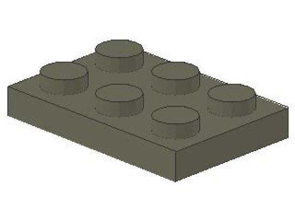 Lego Platte 2 x 3 (3021) dunkel grau