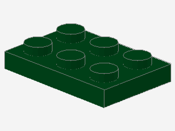 Lego Platte 2 x 3 (3021) dunkel grün
