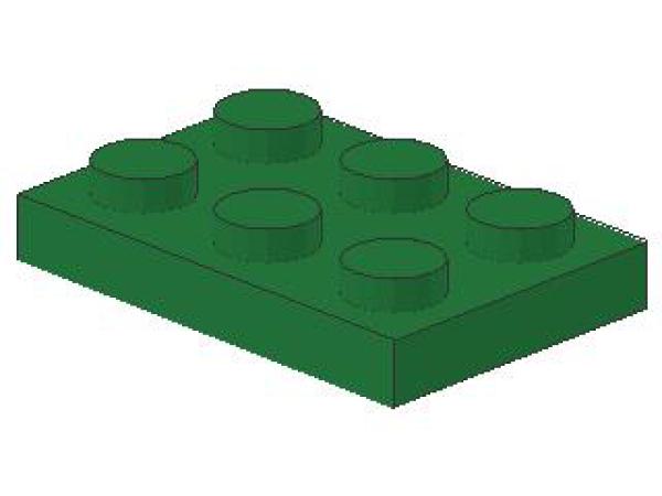 Lego Platte 2 x 3 (3021) grün