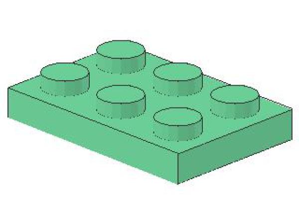 Lego Platte 2 x 3 (3021) mittel grün