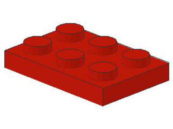 Lego Platte 2 x 3 (3021) rot