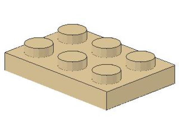 Lego Platte 2 x 3 (3021) tan