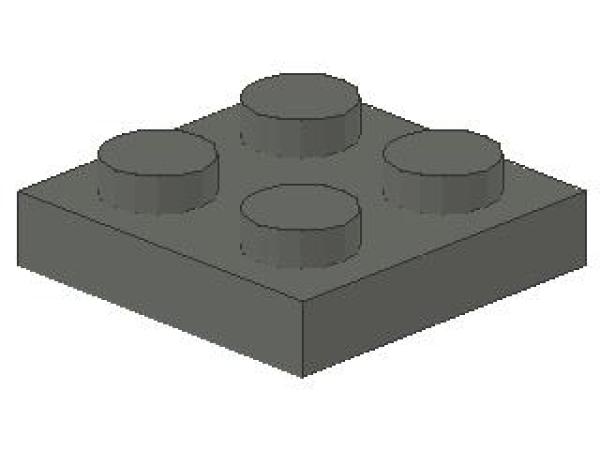 Lego Plate 2 x 2 (3022) dark bluish gray