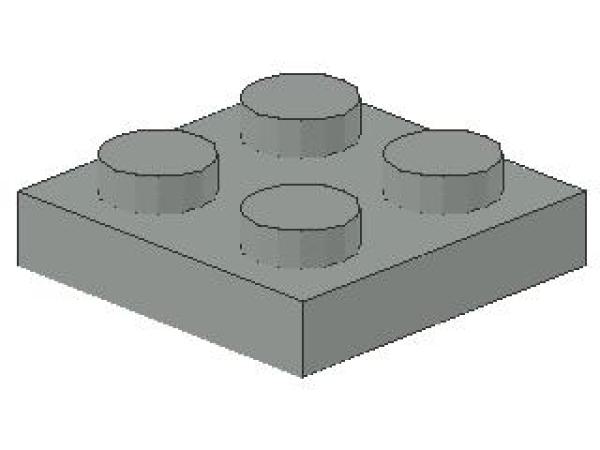 Lego Platte 2 x 2 (3022) hellgrau