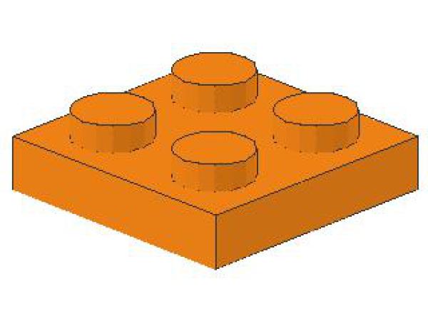 Lego Platte 2 x 2 (3022) orange