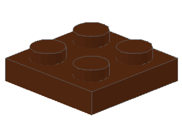 Lego Platte 2 x 2 (3022) rötlich braun