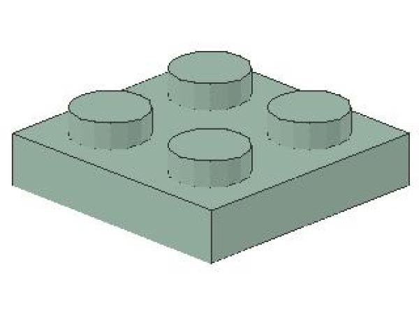 Lego Platte 2 x 2 (3022) sand grün