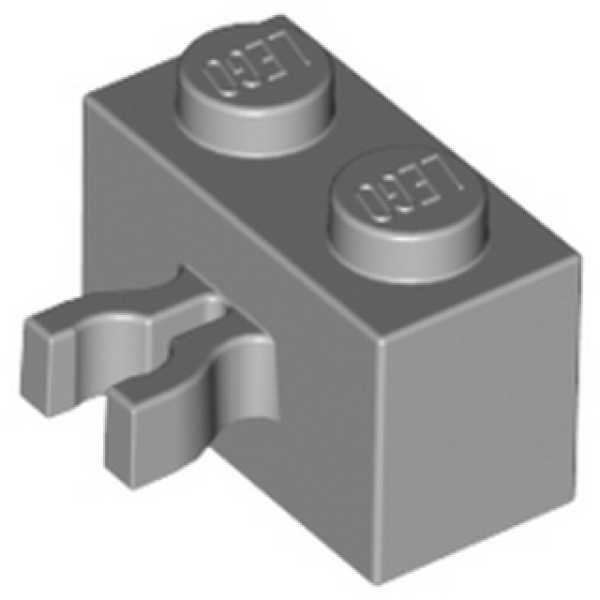 Lego Brick, modified 1 x 2 x 1 (30237) light bluish gray