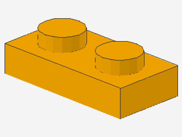 Lego Plate 1 x 2 (3023) bright light orange